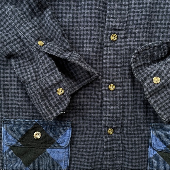 “Greg Lauren Style” Deconstructed Plaid Flannel Shirt - Picture 6 of 7